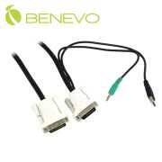 1M 整合型USB+DVI+Audio三合一連接線