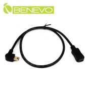  USB2.0 MiniUSB(5pin) 90度公左彎對迷你母延長線(50cm)