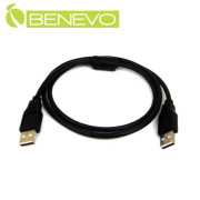 0.9米 USB2.0 A公-A公 高隔離連接線，採金屬編織與磁環防干擾設計