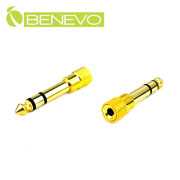 鍍金版6.3mm(公)轉3.5mm(母)音源轉接頭