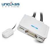 【UNICLASS】UDV-TA2 2埠整合線材型DVI USB KVM多電腦切換器