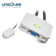 【UNICLASS】USB-TA2 2埠整合線材型VGA USB KVM多電腦切換器