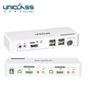 【UNICLASS】AP-CP02A 2埠DisplayPort USB KVM電腦切換器