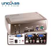 【UNICLASS】UKA-528 2埠PS/2 USB VGA KVM 雙介面多電腦切換器