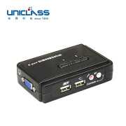 【UNICLASS】USB-SP02A 輕薄桌上型USB VGA 2埠電腦切換器