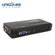 【UNICLASS】USB-SP04 輕薄桌上型USB VGA 4埠電腦切換器