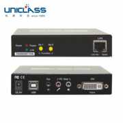 【UNICLASS】DX-120 CAT5內網型 DVI KVM 訊號延伸器，支援4組USB與音訊