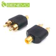 RCA梅花(母)轉雙RCA梅花(公)頭轉接頭