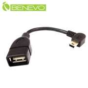 右彎型Mini USB公轉USB A母OTG轉接短線