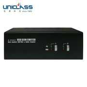 【UNICLASS】AD-502V 2埠雙螢幕DVI/VGA USB KVM電腦切換器