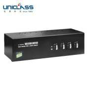 【UNICLASS】AD-504V 4埠雙螢幕DVI/VGA USB KVM電腦切換器