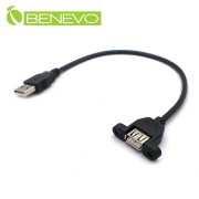 可鎖型 0.3米 USB2.0 A公-A母 高隔離延長線 