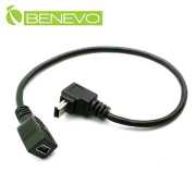 下彎型 25cm USB2.0 MiniUSB 公對母延長線