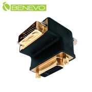 下彎型 DVI-I(公)轉DVI-I(母)訊號轉接頭