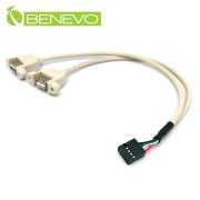 可鎖型 30cm 主機板9PIN轉雙USB2.0連接線