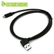 左彎型 1M USB3.1 Type-C (USB-C) 公轉A公訊號連接線