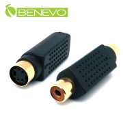 4針S端子(母)轉RCA梅花(母)視訊轉接頭