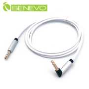 車用彎型 1M 3.5mm四節 AUX音源連接線