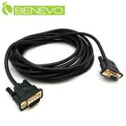 專業直通型 5M 公對母鍍金接頭RS232串列埠訊號延長線