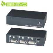 2埠 DVI +Audio影音訊號分配器