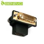 下彎型 HDMI(母)轉DVI-D(公)鍍金轉接頭
