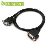 1M 遮蔽型RS232/Serial串列埠延長線(公對母/公頭具螺母)