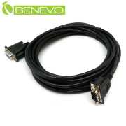 5M 遮蔽型RS232/Serial串列埠延長線(公對母/公頭具螺母)