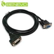 2M 遮蔽型RS232/Serial串列埠延長線(公對母/公頭具螺母)