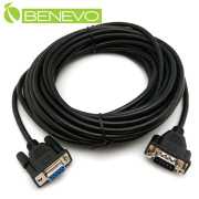 10M 遮蔽型RS232/Serial串列埠延長線(公對母/公頭具螺母)