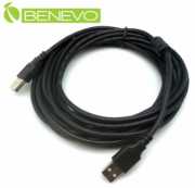 5米 USB2.0 A公-A公 高隔離連接線，採金屬編織與磁環防干擾設計