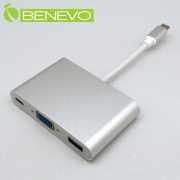 USB3.1 Type-C轉VGA+USB3.0轉接器，支援Type-C供電