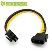 PCI-E顯卡用 4PIN(D型)電源轉接6PIN電源供電線(鍍錫純銅)