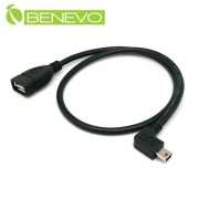 左彎型 45cm Mini USB公轉USB母轉接線