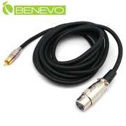 3.5米 RCA公頭轉XLR(Cannon接頭)母頭 非平衡式音訊連接線