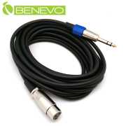 5米 6.3MM公頭轉XLR(Cannon接頭)母頭 平衡式音訊連接線