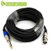 10米 6.3MM公頭轉XLR(Cannon接頭)母頭 平衡式音訊連接線