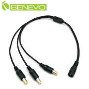 DC電源線一分三短線(外徑約5.5mm，內徑約2.5mm)