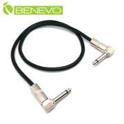 雙彎型 70cm TS型式6.3mm公對公單聲道/非平衡聲音連接線