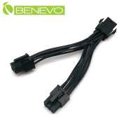 PCI-E顯卡用 10cm 6PIN電源轉接雙6PIN電源供電線(鍍錫純銅)