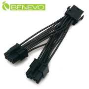 PCI-E顯卡用 10cm 8PIN電源轉接雙8PIN(6PIN+2PIN)電源供電線(鍍錫純銅)