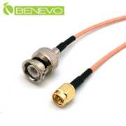 30cm BNC公轉SMA公 射頻連接線/RG316高頻同軸線 (50歐姆)