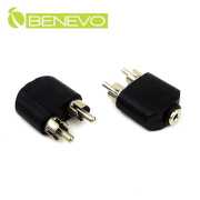 雙RCA公轉3.5MM立體聲音源轉接頭