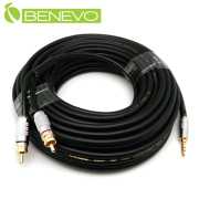 發燒級 15米 3.5mm立體聲轉雙RCA/梅花接頭聲音連接線