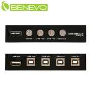 4埠USB2.0機械式印表機共享切換器