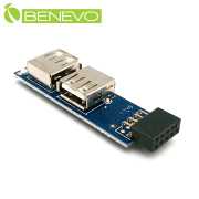 主機板9PIN轉雙USB2.0連接短版