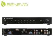 專業型 6進2出 HDMI/VGA/色差/AV整合切換升頻器，支援HDMI/VGA同步輸出