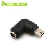 右彎型 Mini USB公頭轉 DC電源母座(5.5mmx2.1mm )轉接頭