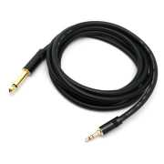 2米 6.3mm(公)單聲道對3.5mm(公)雙聲道 聲音連接線