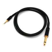 1米 6.3mm(公)單聲道對3.5mm(公)雙聲道 聲音連接線