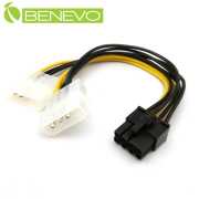 PCI-E顯卡用 雙4PIN(D型)電源轉接8PIN電源供電線(鍍錫純銅)